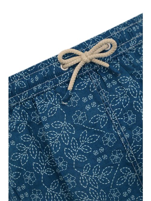 Costume da bagno in lino con stampa Sashiko Mc2 Saint Barth | GUSTAVIA LINEN02119H SASHIKO 61
